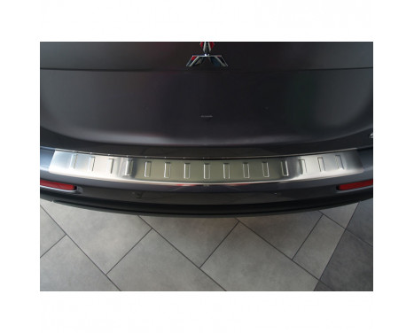 Stainless steel rear bumper protector Mitsubishi Outlander 2012-2015 'Ribs'