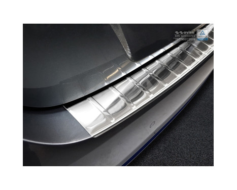Stainless steel Rear bumper protector Nissan Leaf II 2017- 'Ribs', Image 3