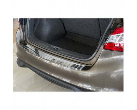 Stainless steel rear bumper protector Nissan Pulsar 2014- 'Ribs'