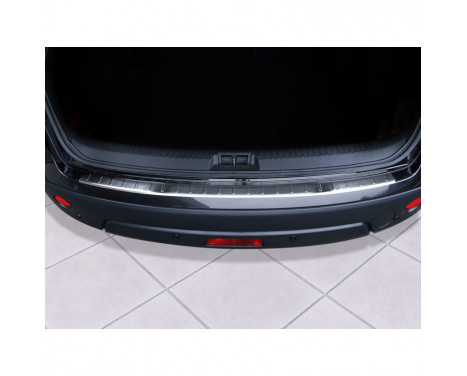 Stainless steel rear bumper protector Nissan Qashqai 2007-2013 'Ribs'