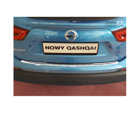Stainless steel Rear bumper protector Nissan Qashqai II Facelift 2017- 'Ribs', Image 2