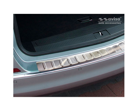 Stainless steel Rear bumper protector Opel Astra J Sportstourer Facelift 2012-2015 'Ribs', Image 2