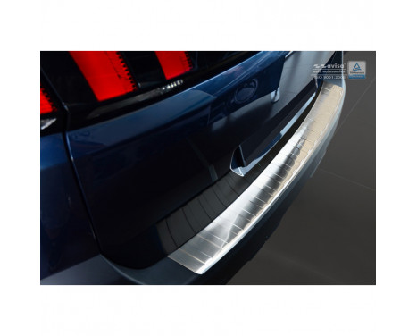 Stainless steel Rear bumper protector Peugeot 5008 II 2017- 'Ribs'