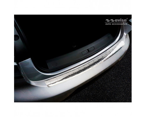 Stainless steel Rear bumper protector Peugeot 508 II Sedan 2019- 'Ribs'