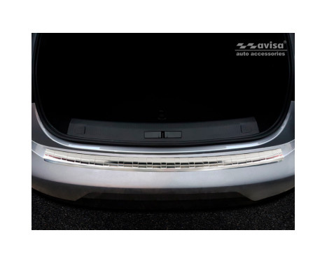 Stainless steel Rear bumper protector Peugeot 508 II Sedan 2019- 'Ribs', Image 2