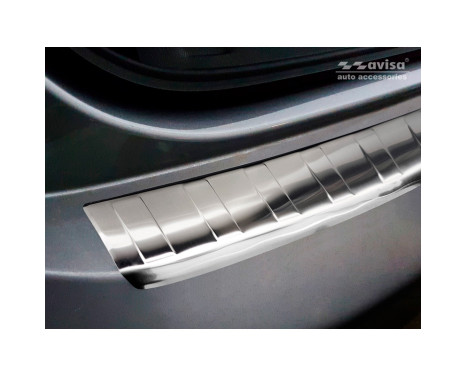 Stainless steel Rear bumper protector Peugeot 508 II Sedan 2019- 'Ribs', Image 3
