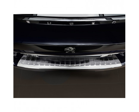 Stainless steel Rear bumper protector Peugeot 508 II SW 2019- 'Ribs'
