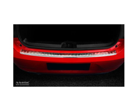 Stainless steel rear bumper protector Renault Clio E HB 5-door 2019- 'Ribs', Image 2