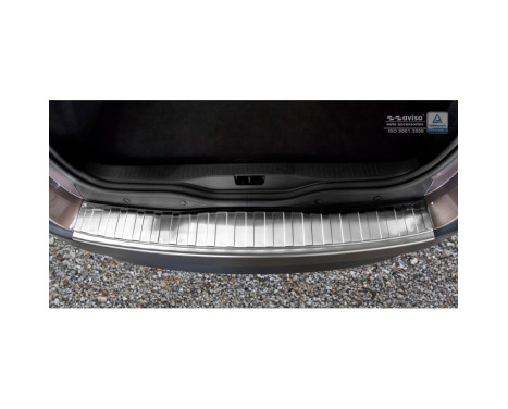 Stainless steel Rear bumper protector Renault Scenic III 2009-2015 'Ribs', Image 4