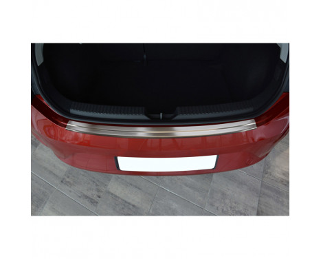 Stainless steel rear bumper protector Seat Leon 5F 5 doors 2013- 'Ribs'