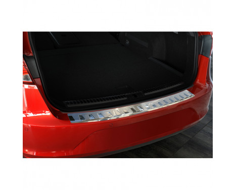 Stainless steel rear bumper protector Seat Leon 5F ST 2013- 'Ribs'