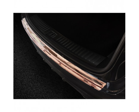Stainless steel rear bumper protector suitable for 'Deluxe' Porsche Cayenne III 2017- 'Performance' Copp
