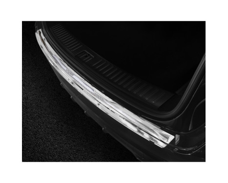 Stainless Steel Rear Bumper Protector suitable for 'Deluxe' Porsche Cayenne III 2017- 'Performance' Silv