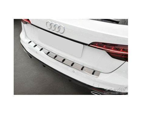 Stainless steel rear bumper protector suitable for Audi A4 Avant B9 (incl. S-Line) 2015-2019 & Facelift 2019- -