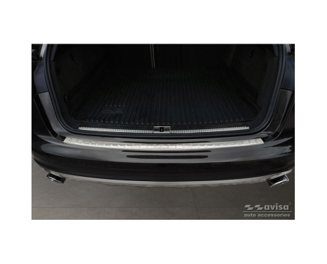 Stainless steel rear bumper protector suitable for Audi A6 Allroad 2011-2018 'Ribs', Image 2