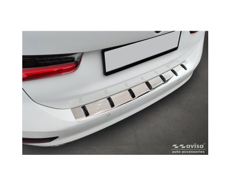Stainless steel rear bumper protector suitable for BMW 3 Series (G21) Touring 2019-2022 'STRONG EDITION'