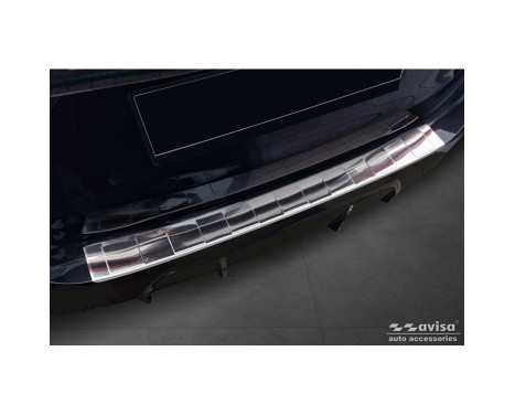 Stainless Steel Rear Bumper Protector suitable for BMW 3 Series Touring (G21) Facelift 2022 - with M-Package 'Ribs&#, Image 2