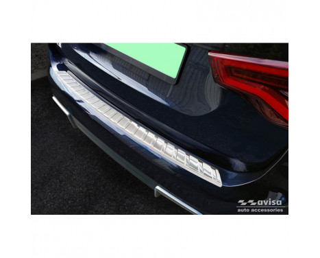 Stainless Steel Rear Bumper Protector suitable for BMW iX3 (G08) 2020- 'Ribs'