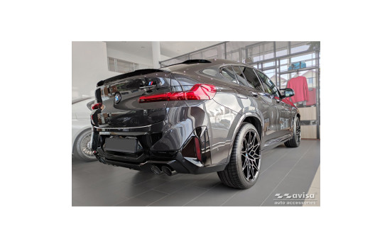 Stainless Steel Rear Bumper Protector suitable for BMW X4 G02/F98 M Competition Facelift 2021 - 'Ribs', Image 4