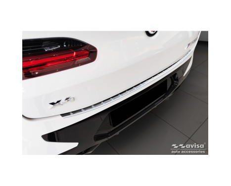 Stainless Steel Rear Bumper Protector suitable for BMW X4 G02 FL 2021 - with M-Package 'Ribs'