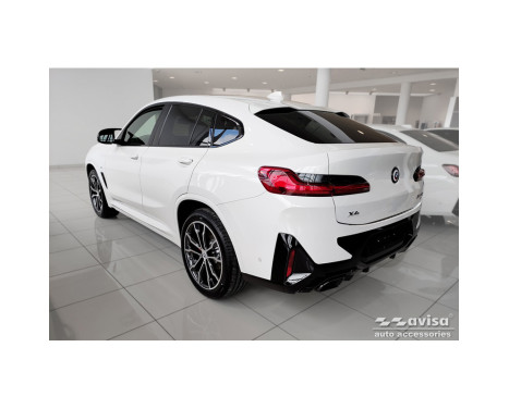 Stainless Steel Rear Bumper Protector suitable for BMW X4 G02 FL 2021 - with M-Package 'Ribs', Image 5