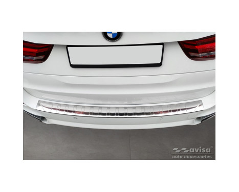 Stainless steel rear bumper protector suitable for BMW X5 F15 2013-2018 with M-Package 'Ribs', Image 3