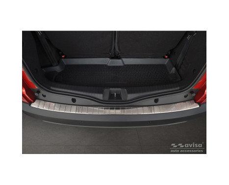 Stainless steel rear bumper protector suitable for Dacia Jogger 2022- 'Ribs', Image 2
