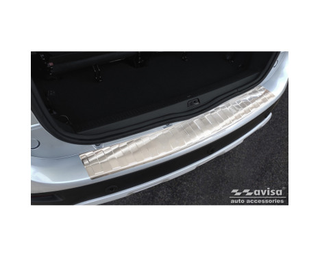 Stainless Steel Rear Bumper Protector suitable for Dacia Lodgy 2012-2017 & FL 2017- 'Ribs', Image 2