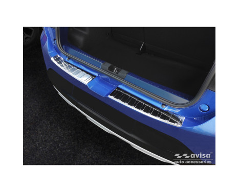 Stainless steel rear bumper protector suitable for Dacia Sandero III 2020- incl. Stepway 'Ribs' (2-piece), Image 2
