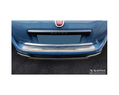 Stainless steel rear bumper protector suitable for Fiat Panda III Cross 2020- incl. Hybrid 'Ribs', Image 2