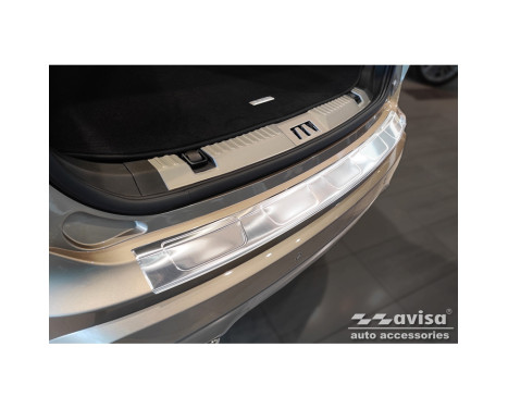 Stainless Steel Rear Bumper Protector suitable for Ford Edge II FL 2018- 'Ribs', Image 3