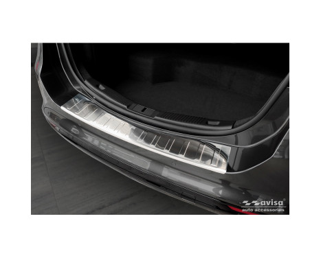 Stainless Steel Rear Bumper Protector suitable for Ford Mondeo V Hatchback/Sedan 2014-2019 & Facelift 2019- 'Rib, Image 2