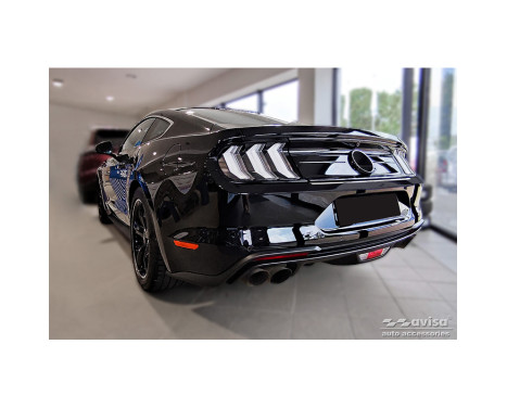 Stainless Steel Rear Bumper Protector suitable for Ford Mustang VI Coupé 2015-2017 & FL 2017- 'Ribs', Image 5