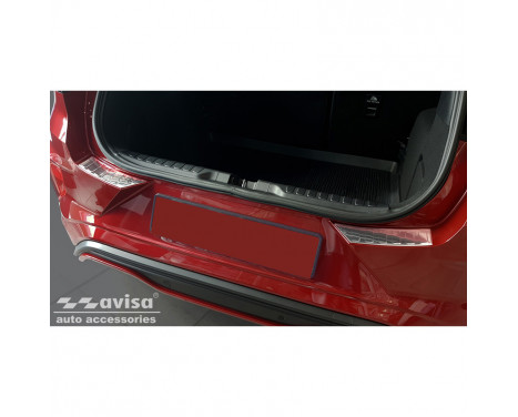 Stainless steel rear bumper protector suitable for Ford Puma 2019- 'Ribs' (2-piece)