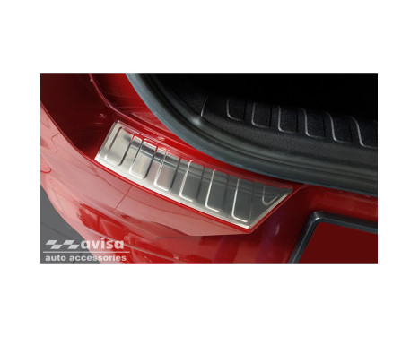 Stainless steel rear bumper protector suitable for Ford Puma 2019- 'Ribs' (2-piece), Image 3
