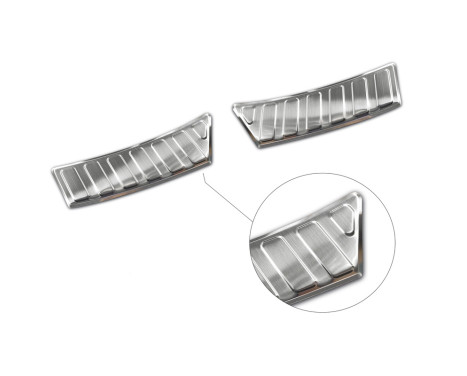 Stainless steel rear bumper protector suitable for Ford Puma 2019- 'Ribs' (2-piece), Image 4