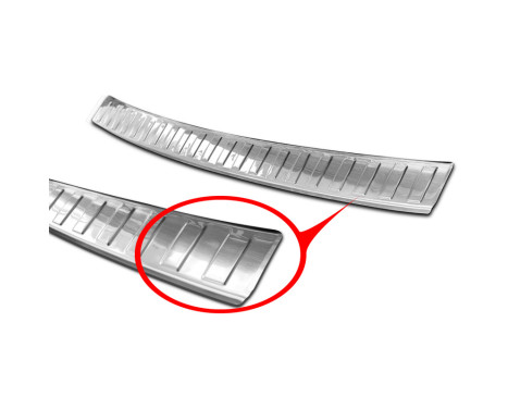 Stainless steel rear bumper protector suitable for Hyundai i10 III 5 doors 2019- 'Ribs', Image 5