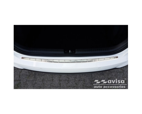 Stainless steel rear bumper protector suitable for Hyundai i20 III & Active 2020- 'Ribs'