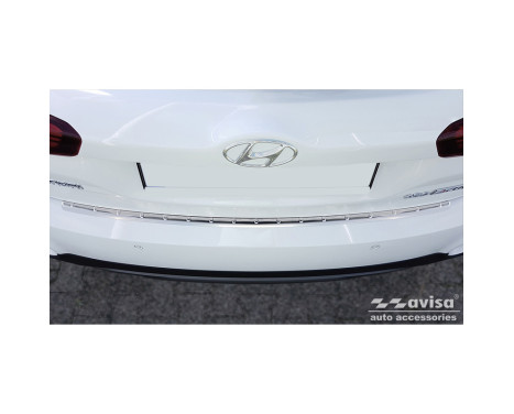 Stainless steel rear bumper protector suitable for Hyundai i20 III & Active 2020- 'Ribs', Image 4