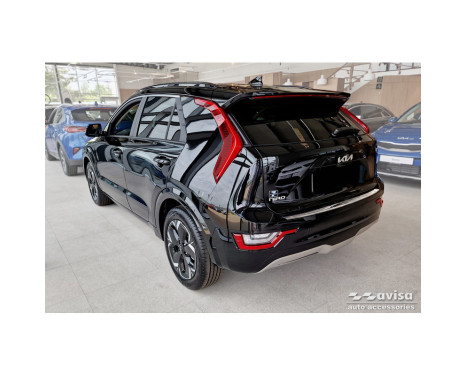 Stainless steel rear bumper protector suitable for Kia Niro II Hybrid & Niro II EV (SG2) 2022 - 'Ribs', Image 4
