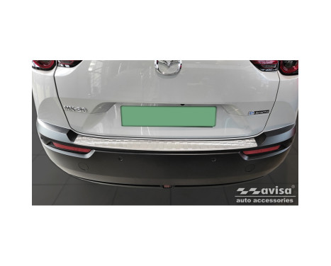 Stainless Steel Rear Bumper Protector suitable for Mazda MX-30 2020- 'Ribs', Image 3