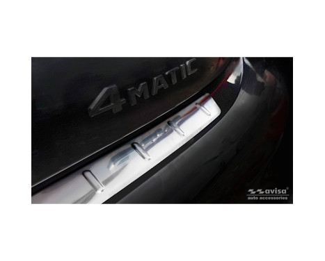 Stainless Steel Rear Bumper Protector suitable for Mercedes C-Class C205 Coupe AMG Facelift 2019- 'Ribs', Image 3