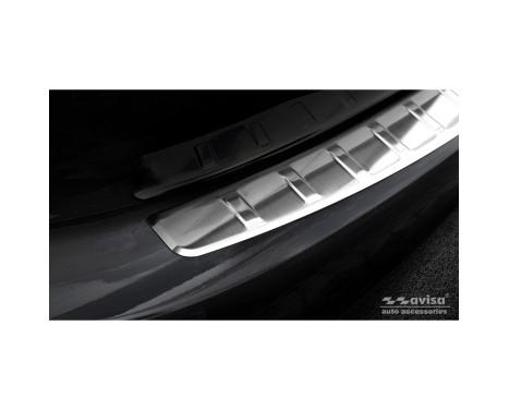 Stainless Steel Rear Bumper Protector suitable for Mercedes C-Class W205 Sedan 2014-2019 & 2019- 'Ribs', Image 3