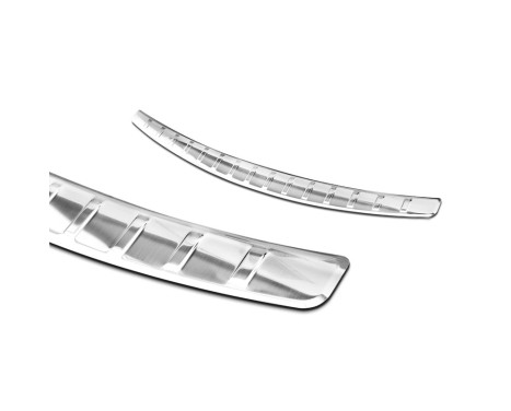 Stainless Steel Rear Bumper Protector suitable for Mercedes C-Class W205 Sedan 2014-2019 & 2019- 'Ribs', Image 4