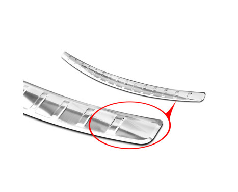 Stainless Steel Rear Bumper Protector suitable for Mercedes C-Class W205 Sedan 2014-2019 & 2019- 'Ribs', Image 5