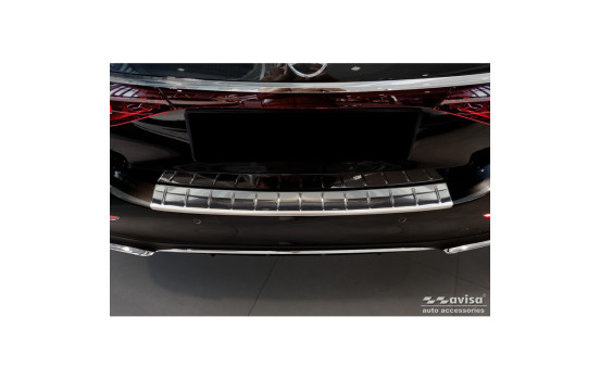 Stainless Steel Rear Bumper Protector suitable for Mercedes E-Class W214 Sedan 2023 - 'Ribs', Image 2