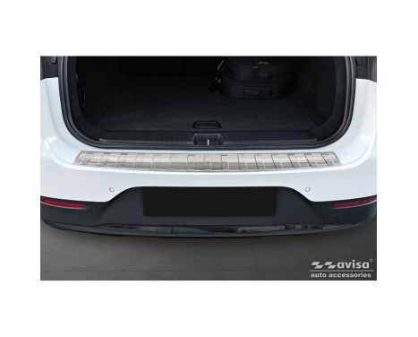 Stainless steel rear bumper protector suitable for Mercedes EQE SUV (X294) 2022 - 'Ribs', Image 2