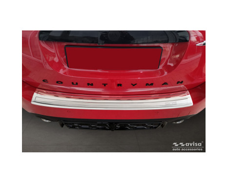 Stainless steel rear bumper protector suitable for Mini Countrymann F60 FL 2020-2023 'British Flag', Image 2