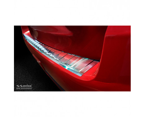 Stainless steel rear bumper protector suitable for Mitsubishi ASX Facelift 2019- 'Ribs'