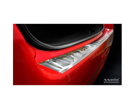 Stainless steel rear bumper protector suitable for Mitsubishi ASX Facelift 2019- 'Ribs', Image 2
